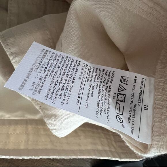 NWT Banana Republic Linen Blend Cargo Neutral Front Button Pocket Skirt 18 - Picture 5 of 7